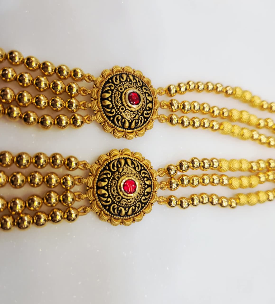 FeatherLite Quad Four Layer Gold Mala